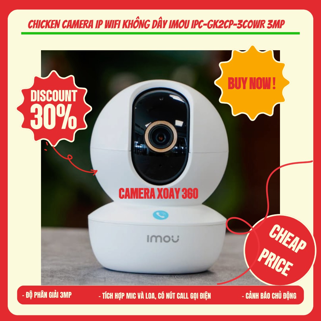 Camera IP wifi không dây IMOU IPC-GK2CP-3C0WR 3MP