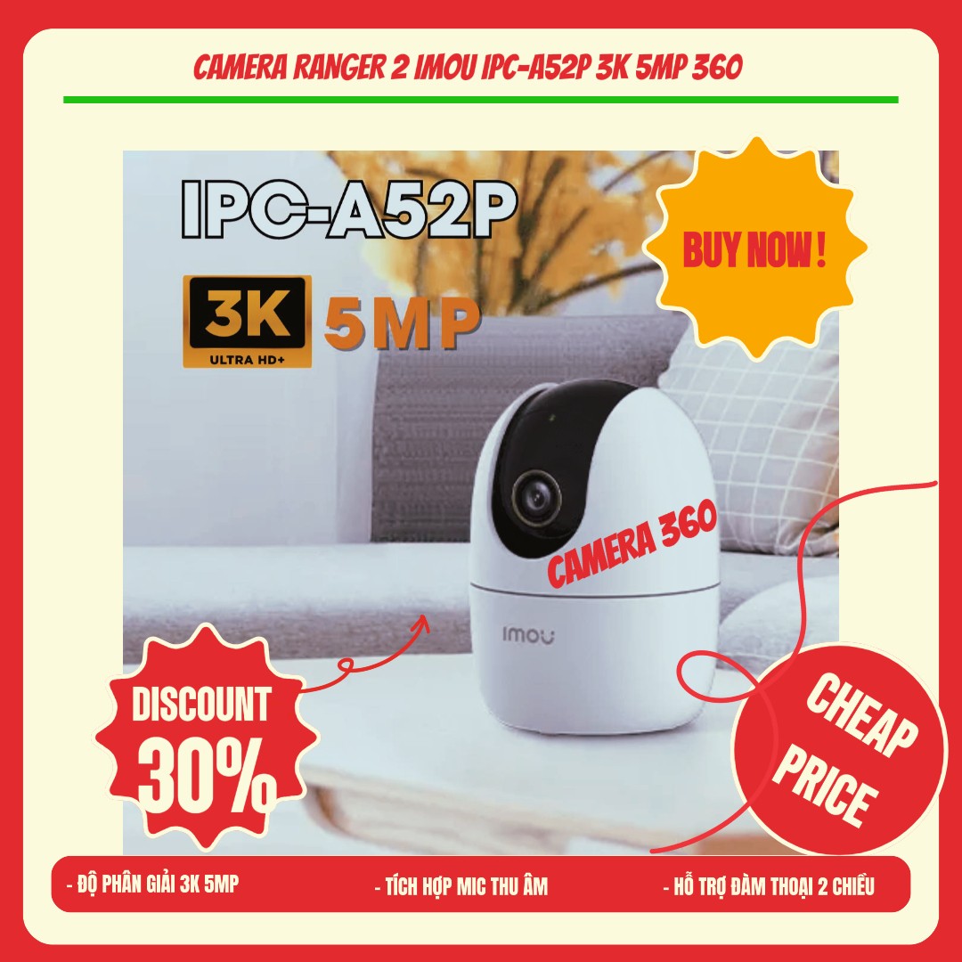 Camera Ranger 2 IMOU IPC-A52P 3K 5MP 360