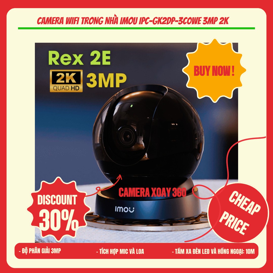 Camera wifi trong nhà Imou IPC-GK2DP-3C0WE 3MP 2K